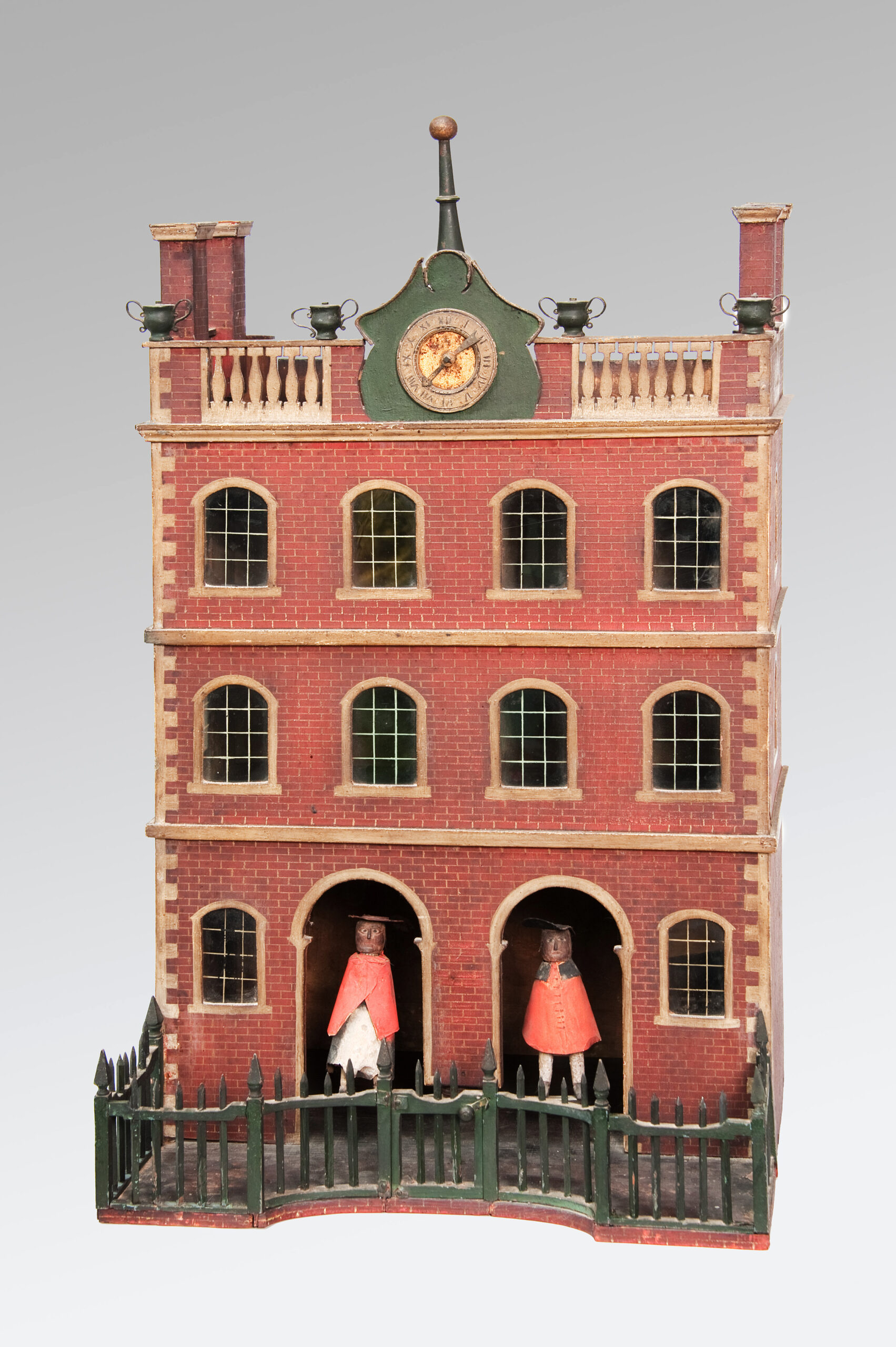 Image of An Important Painted Federal Period Architectural Weather-House