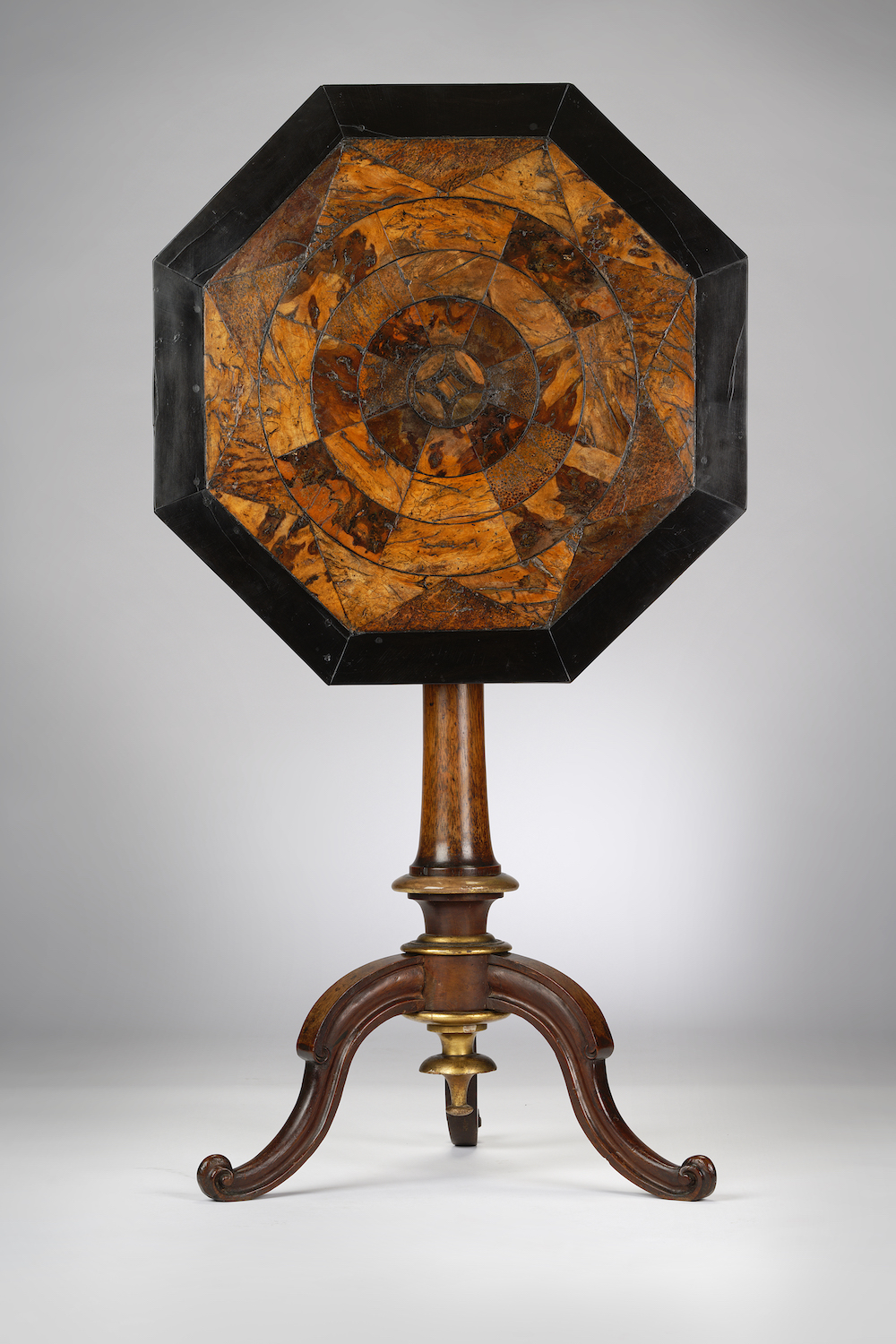 Image of A Small Jamaican Parcel-gilt Tripod Table